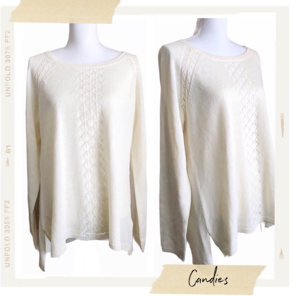 Candies Casual Cream Sweater